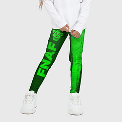 Леггинсы для девочки FNAF - green gradient по-вертикали, цвет: 3D-принт — фото 2