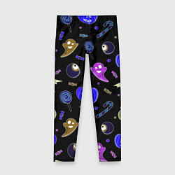 Леггинсы для девочки Halloween blue black pumpkin, цвет: 3D-принт
