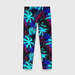 Детские легинсы Palm blue light blue