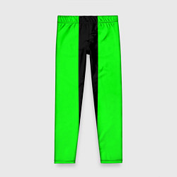 Леггинсы для девочки Color green black line, цвет: 3D-принт
