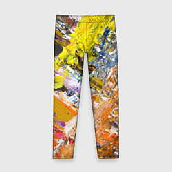 Леггинсы для девочки Живая Абстракция: Поток Цветов и Форм в Постоянном, цвет: 3D-принт