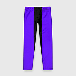 Леггинсы для девочки Color purple black stripes, цвет: 3D-принт