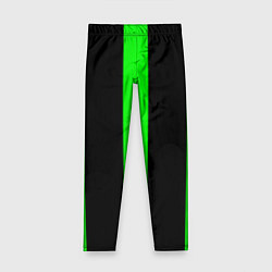 Детские легинсы Color green black lines