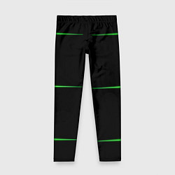 Детские легинсы Color black green orange stripes