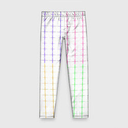 Леггинсы для девочки Color white multicolored stripes, цвет: 3D-принт