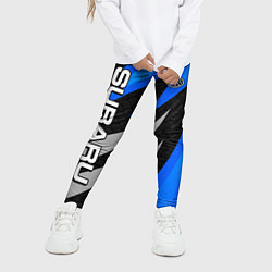 Леггинсы для девочки Subaru - синий, цвет: 3D-принт — фото 2