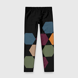 Леггинсы для девочки Honeycombs autumn colors, цвет: 3D-принт