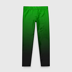 Леггинсы для девочки Green gradient, цвет: 3D-принт