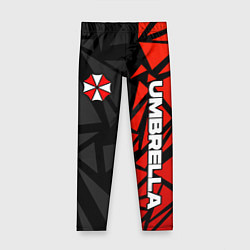Детские легинсы Umbrella corp - красные фрагменты