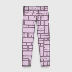 Леггинсы для девочки Кирпичная кладка, цвет: 3D-принт