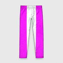 Леггинсы для девочки Color white and pink, цвет: 3D-принт