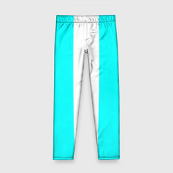 Леггинсы для девочки Color blue and white, цвет: 3D-принт