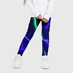 Леггинсы для девочки Multicolored lightning, цвет: 3D-принт — фото 2