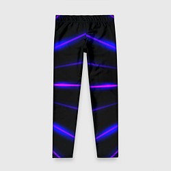 Леггинсы для девочки Color black neon stripes, цвет: 3D-принт