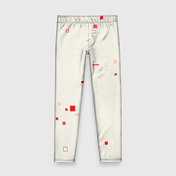 Леггинсы для девочки Color white red shapes, цвет: 3D-принт