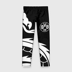 Леггинсы для девочки Borussia дракон белый, цвет: 3D-принт