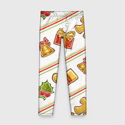 Леггинсы для девочки Рождественский дух, цвет: 3D-принт