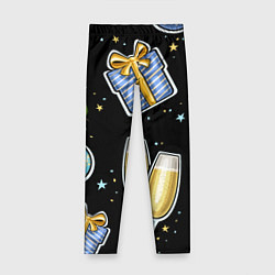 Леггинсы для девочки Новогодний вайб, цвет: 3D-принт