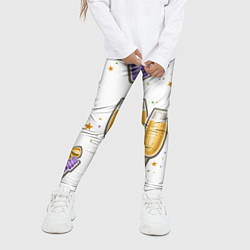 Леггинсы для девочки Новогодний вайб, цвет: 3D-принт — фото 2