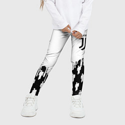 Леггинсы для девочки Ювентус краски люди, цвет: 3D-принт — фото 2