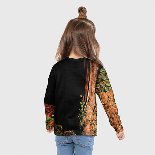 Детский лонгслив Тигр выглядывает из темноты - большая картинка / 3D-принт – фото 6