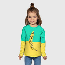 Лонгслив детский Банан 5, цвет: 3D-принт — фото 2