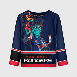 Лонгслив детский New York Rangers, цвет: 3D-принт