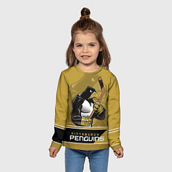 Лонгслив детский Pittsburgh Penguins, цвет: 3D-принт — фото 2