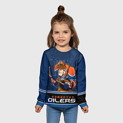 Лонгслив детский Edmonton Oilers, цвет: 3D-принт — фото 2