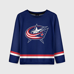 Лонгслив детский Columbus Blue Jackets, цвет: 3D-принт