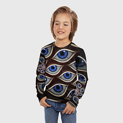 Лонгслив детский Глазоед много зрачков, цвет: 3D-принт — фото 2