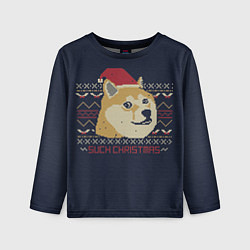 Детский лонгслив Doge Such Christmas