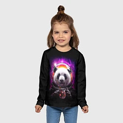 Лонгслив детский Panda Cosmonaut, цвет: 3D-принт — фото 2