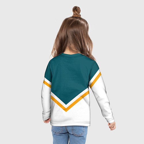 Детский лонгслив NHL: San Jose Sharks / 3D-принт – фото 6