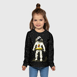 Лонгслив детский Космонавт с уточкой, цвет: 3D-принт — фото 2