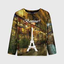 Лонгслив детский Bonjour - Paris, цвет: 3D-принт
