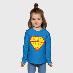 Лонгслив детский Супермама, цвет: 3D-принт — фото 2