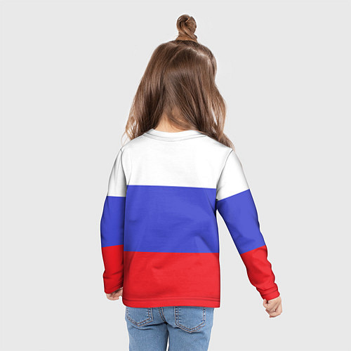 Детский лонгслив ОМОН, флаг и герб России / 3D-принт – фото 6