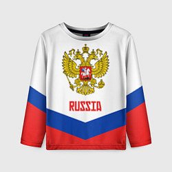 Лонгслив детский Russia Hockey Team, цвет: 3D-принт