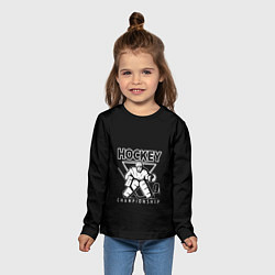 Лонгслив детский Hockey Championship, цвет: 3D-принт — фото 2