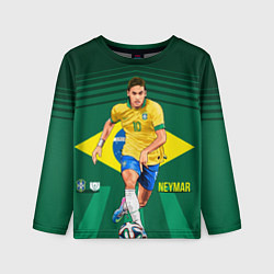 Лонгслив детский Neymar Brazilian, цвет: 3D-принт