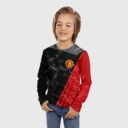 Лонгслив детский FC Manchester United: Abstract, цвет: 3D-принт — фото 2