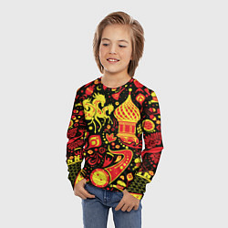 Лонгслив детский Русский мотив, цвет: 3D-принт — фото 2