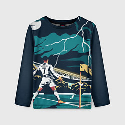 Детский лонгслив Ronaldo lightning