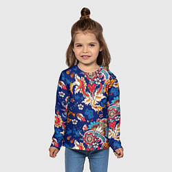 Лонгслив детский Экзотический орнамент, цвет: 3D-принт — фото 2