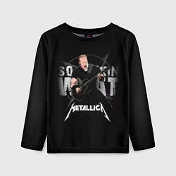 Лонгслив детский Metallica black, цвет: 3D-принт