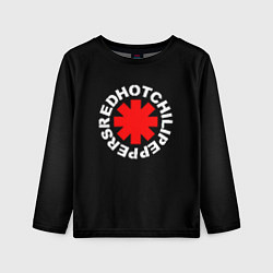 Детский лонгслив Red Hot chili peppers logo on black