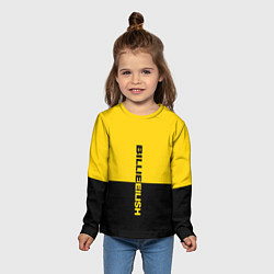 Лонгслив детский BILLIE EILISH: Yellow & Black, цвет: 3D-принт — фото 2