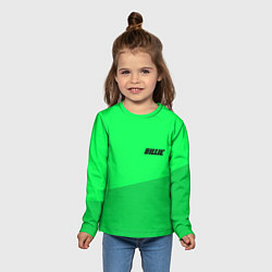 Лонгслив детский Billie Eilish: Duo Green, цвет: 3D-принт — фото 2
