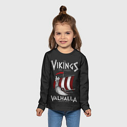 Лонгслив детский Vikings Valhalla, цвет: 3D-принт — фото 2